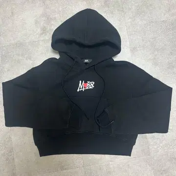 모브 MOBB ART DRIP CROPPED HOODIE 하트 후드티 S
