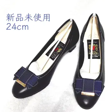MIHAMA 24cm 미사용 새상품 MIHAMA 각인 네이비 펌프스