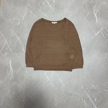 브라운 크루넥 니트 긴팔