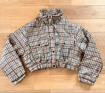 ZARA 체크 무늬 크롭 자켓 숏 기장