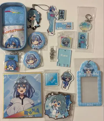 컬러풀 피치 루나 묶음 판매 아크릴 스탠드 키링 2023