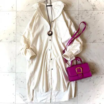 컨디션 최상 밴야드 스톰 코듀로이 빅 셔츠 원피스 백 슬릿