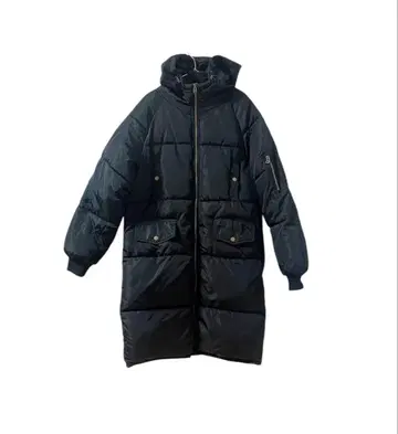 롱 다운 코트 블랙