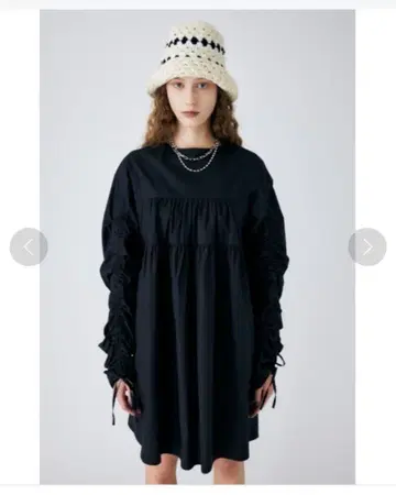 MOUSSY EMPIRE GATHER MINI 드레스