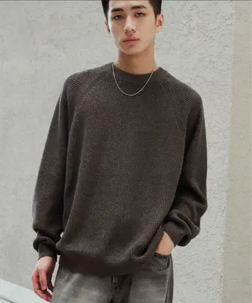 STANDARD AZE MELANGE KNIT 아쉬 브라운