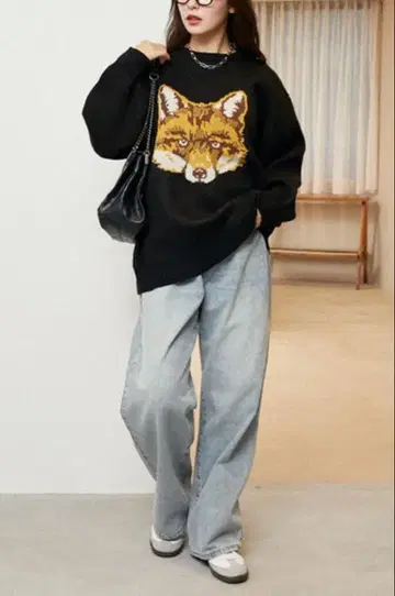 PUBLUX/ 애니멀 자카드 빅 니트