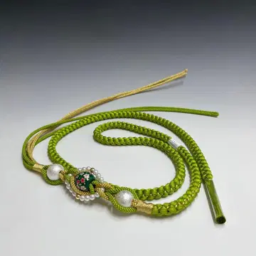 미사용 새상품 전사옥이 달린 후리소데용 허리띠