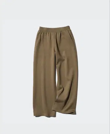 UNIQLO 드라이 맨투맨 와이드 팬츠 S 올리브 새상품