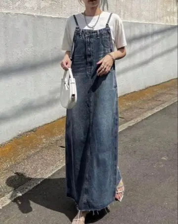 FRIFUL 스트레이트 컷 데님 살로펫 스커트 JP-XL