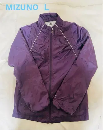 미즈노 윈드 브레이커 여성용 L 보라색 블레스서모 새상품급