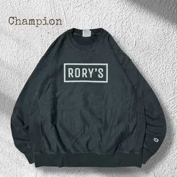 Champion XL 프린트 구제 의류 페이드 US 맨투맨 블랙