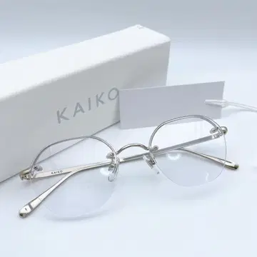 KAIKO 안경 Deco1 실버 오벌 프레임