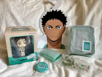 하이큐!! 이와이즈미 하지메 룩업 파우치 케이스 캔뱃지 아크링 키링 행거