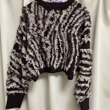 프린지 돌먼 니트 롱 슬리브 로리즈팜