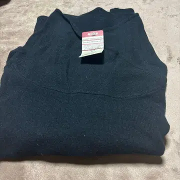 무인양품 파인 지롱 라무 숄 터틀넥 스웨터