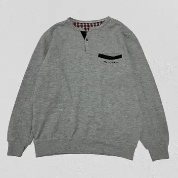 JUNKO SHIMADA 헨리넥 리브 니트 남성용 그레이 M