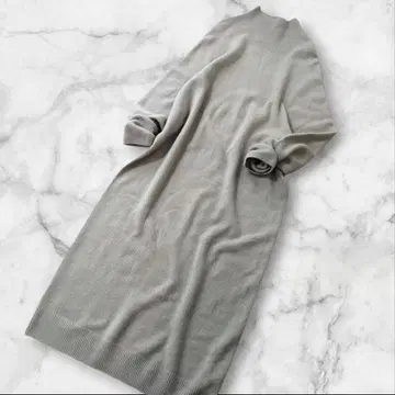 스픽 앤 스팬 터틀넥 울 맥시 길이 니트 원피스