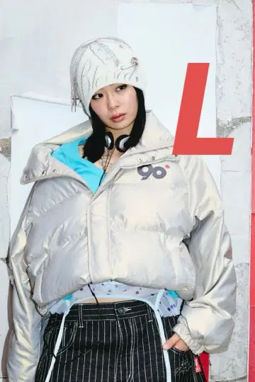 90 로고 리치 퍼퍼 재킷