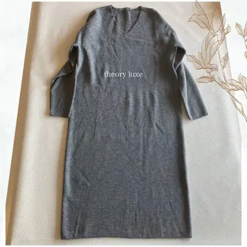 theory luxe 니트 원피스 띠어리 럭스 38 긴팔 그레이