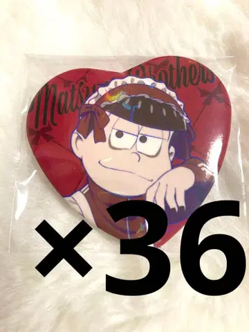 오소마츠 6쌍둥이 오소마츠 하트형 홀로그램 캔뱃지 저지 메이드