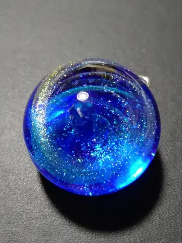 UV 레진 우주옥 펜던트 탑 파랑 소용돌이