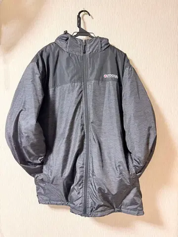 OUTDOOR 후드 부착 그레이 아우터(?)