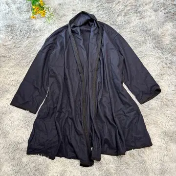 롱 가디건 [ M ] 9 네이비 울 가운 숄카라 겉옷