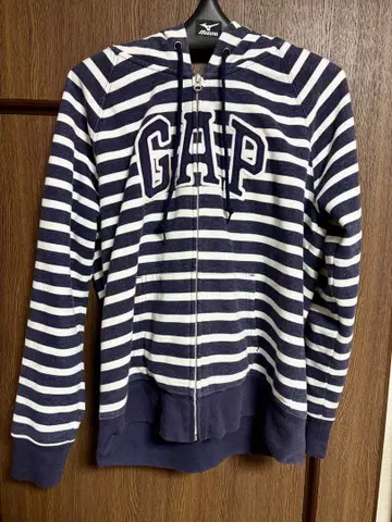GAP 갭 풀 집업 후드티 보더 네이비 XL