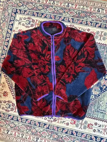 HUF 보아 자켓 네이비/레드 플리스