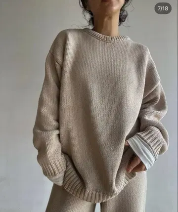 Searoomlynn 헤비 코튼 루즈 니트