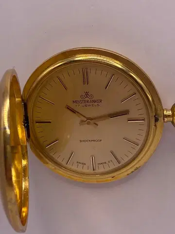 MEISTER-ANKER 회중시계 수동 와인딩 포켓 워치 금 레트로