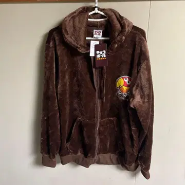 초코볼 풀 집업 후드티 와펜 쿄로짱 복슬복슬 소재 브라운