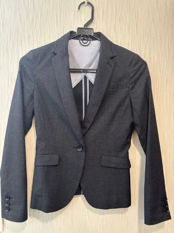 [ 새상품급 ] 정장 셀렉트 블랙 그레이 체크 무늬 정장 자켓