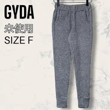 [ 미사용 ] GYDA 니트 조거 팬츠 그레이 허리밴딩 테이퍼드