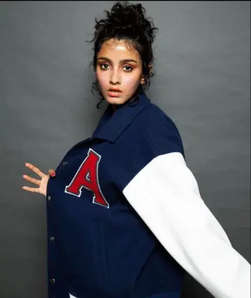 정가 22000엔 ANNA SUI NYC 보이프렌드 바시티 자켓 S