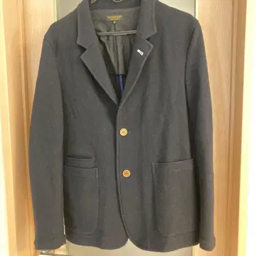 네이비 울 혼방 테일러드 자켓