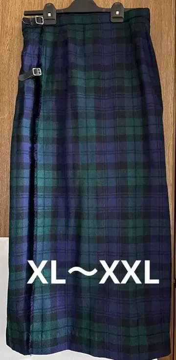 스코틀랜드제 울 플리츠 스커트 랩 스커트