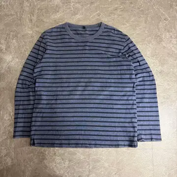 00s UNIQLO 보더 롱 T 구제 의류 남성용 y2k