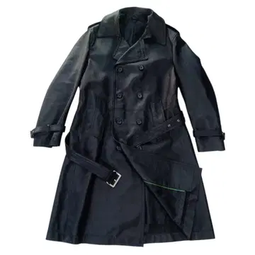 새상품급 Licorice 코리스 경량 램 가죽 트렌치코트 M 검정 양가죽