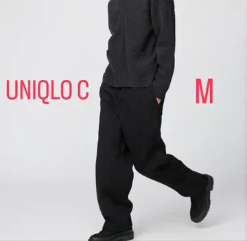 UNIQLO C 맨투맨 와이드 팬츠 블랙 M 사이즈 유니클로