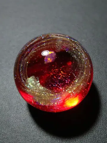 UV 레진 우주옥 펜던트 탑 빨간 소용돌이