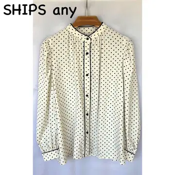 SHIPS any 도트 무늬 긴팔 블라우스
