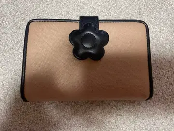 마리콴트 접이식 지갑 베이지