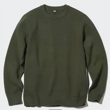 워셔블 밀라노 리브 크루넥 스웨터 57 올리브 XL