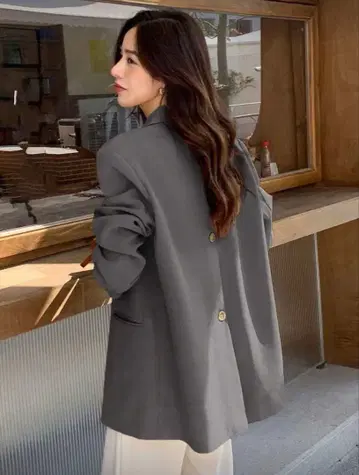 그레이 테일러드 자켓