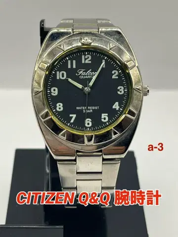 시티즌 CITIZEN Q&Q Falcon 시계 인기 메탈 밴딩 작동품