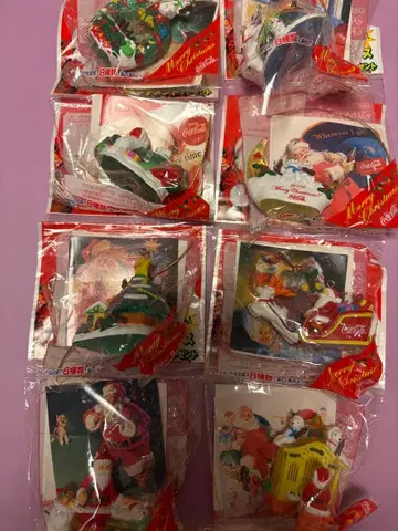 코카 콜라 오리지널 크리스마스 오너먼트 8개 세트