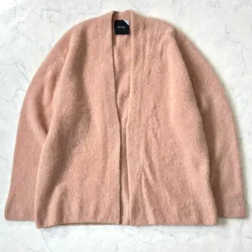 새상품급 ATON 에이트 퍼 캐시미어 가디건 핑크 02 sw2