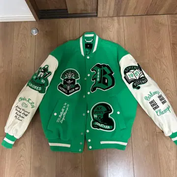 H&M 그린 바시티 자켓 M