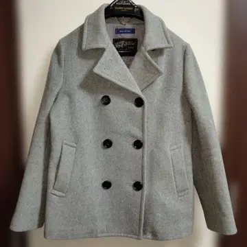 스픽앤스팬 더블 숏코트 캐시미어 혼방 그레이